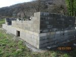 Élévation des murs en agglo de 20 cms 3 alvéoles