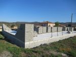 Élévation des murs en agglo de 20 cms 3 alvéoles