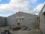 Élévation des murs en agglo de 20 cms 3 alvéoles