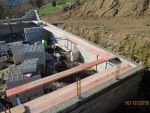 Élévation des murs en agglos de 0.20 3 alvéoles et ceinture intermédiaire