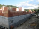 Élévation des murs en briques de 20 R=1.45