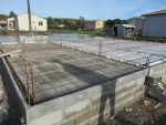 Élévation du vide sanitaire de 0.60 et coulage de la dalle