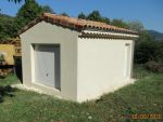 Façade du garage en finition écrasé