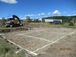 Implantation du chantier pour le terrassement et traçage des fouilles