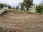 Implantation du chantier pour le terrassement et traçage des fouilles