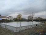 Plancher coulé et fers en attente 8x8 tor de 10