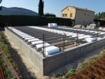 Pose du vide sanitaire de la maison n°1