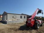 Réalisation de la rangée de génoises et chantier prêt à recevoir la charpente