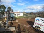 Terrassement de la plate-forme et implantation