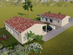 2 Villas de plain-pied de 98 m² et un garage de 30 m²