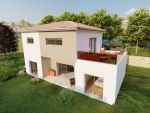 Construction d'une maison de 135 m² habitable, avec terrasse de 8 m² et toiture 4 pentes