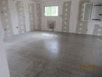 Coulage de la chape liquide sur plancher chauffant