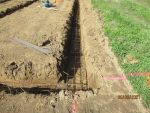 Creusement des fouilles et ferraillage des fondations en 15x35 tor de 10