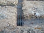 Creusement des fouilles et ferraillage des fondations en 15x35 tor de 10