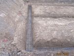 Creusement des fouilles et ferraillage des fondations en 15x35 tor de 10
