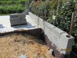 Élévation des murs en agglo de 20 cms 3 alvéoles du garage