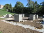 Élévation des murs en agglo du vide sanitaire