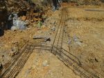 Pose des armatures pour les fondations en 15x35 tor de 10 zone 3